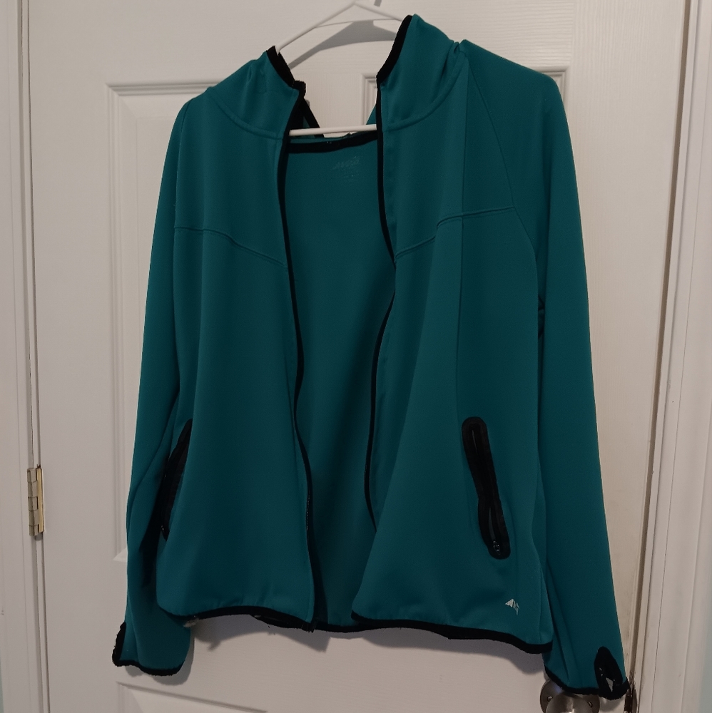 Teal Hoodie with Thumb Holes